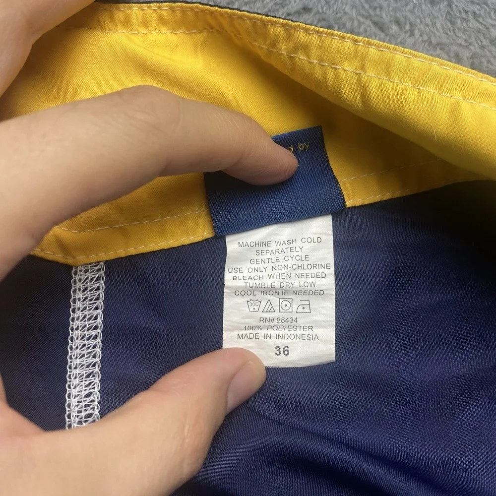 Corona Extra Beer Board Short Mens 36 Blue Yellow Swim Trunks Bathing Suit